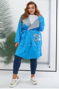 Кардиган женский, цвет голубой, 257R5012 - фото № 3