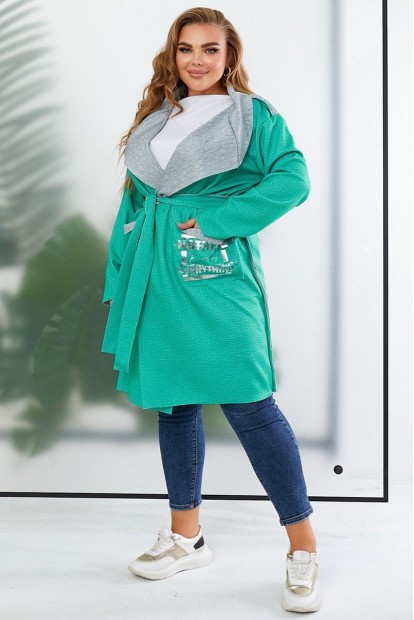 Кардиган женский, цвет зеленый, 257R5012