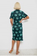 Халат женский на молнии с принтом, цвет зеленый, 257R1030 - фото № 3