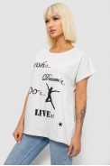 Футболка женская с принтом, цвет молочный, 244R3004 - фото № 2