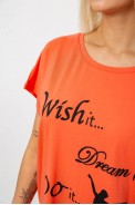 Футболка женская с принтом, цвет оранжевый, 244R3004 - фото № 4