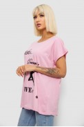 Футболка женская с принтом, цвет розовый, 244R3004 - фото № 2