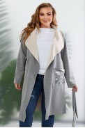Кардиган женский, цвет серый, 257R5012 - фото № 3