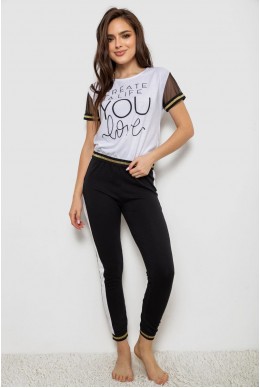 Піжама жіноча  -уцінка, колір білий, 243R1488-002-U-2