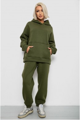Спортивний костюм жіночий на флісі, колір хакі, 247R2020-5