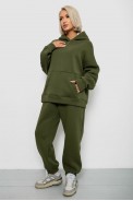 Спортивный костюм женский на флисе, цвет хаки, 247R2020-5 - фото № 2