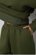 Спортивный костюм женский на флисе, цвет хаки, 247R2020-5 - фото № 4