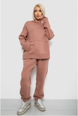 Спортивный костюм женский на флисе, цвет пудровый, 247R2020-5
