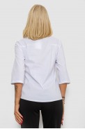 Блуза однотонна  -уцінка, колір білий, 230R96-15-U-3 - фото № 3