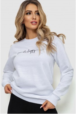 Світшот жіночий з принтом  -уцінка, колір білий, 238R57180-U-10