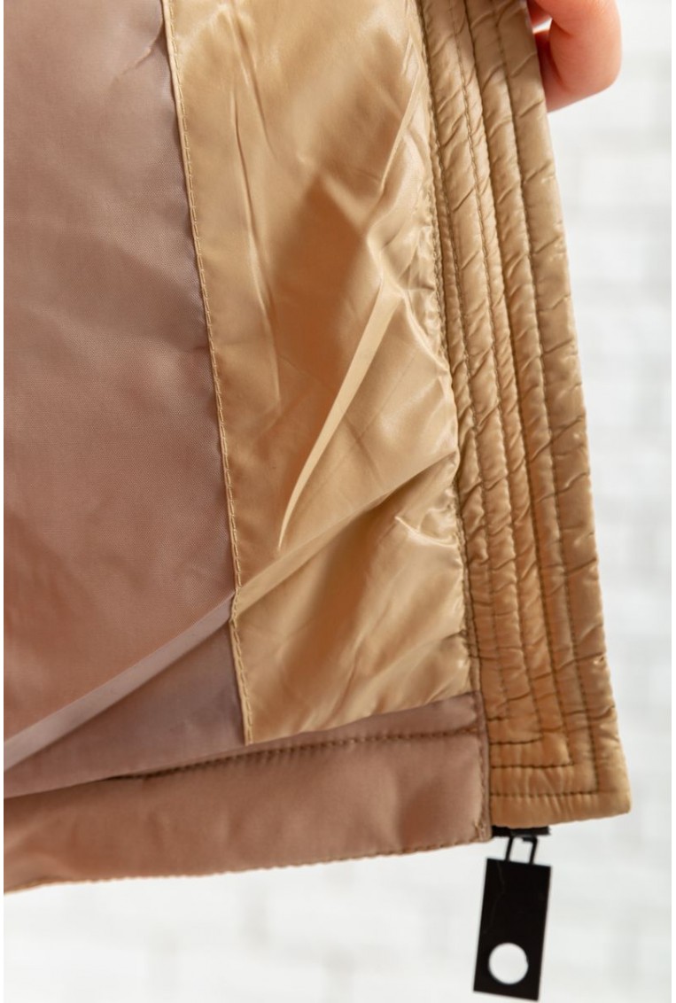 Купити Куртка жіноча демісезонна, колір бежевий, 198R2803 - Фото №7