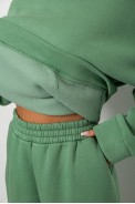 Спортивный костюм женский на флисе, цвет зеленый, 247R2020-5 - фото № 4