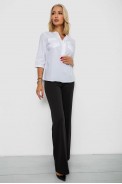 Блуза однотонная  -уценка, цвет молочный, 230R96-15-U-4 оптом - фото № 1