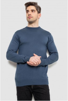 Светр чоловічий однотонний, колір синій, 161R1770-1