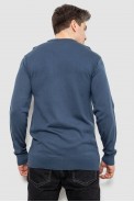 Светр чоловічий однотонний, колір синій, 161R1770-1 - фото № 3