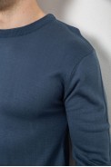 Светр чоловічий однотонний, колір синій, 161R1770-1 - фото № 4