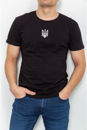 Мужская футболка с тризубом, цвет черный, 226R022