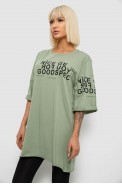 Футболка женская с принтом, цвет оливковый, 244R2007 - фото № 2