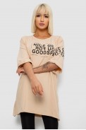 Футболка жіноча з принтом, колір бежевий, 244R2007 - фото № 0