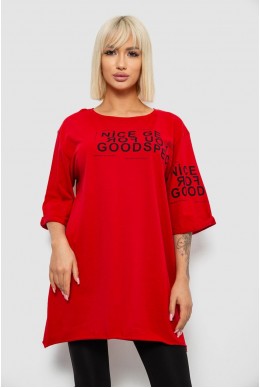 Футболка жіноча з принтом, колір червоний, 244R2007