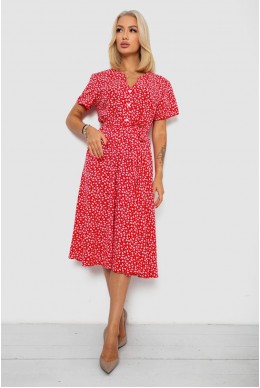 Платье софт с принтом, цвет красный, 230R0032-1