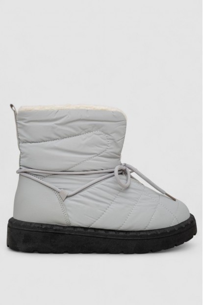 Дутики женские зимние на меху, цвет серо-черный, 248RFM07