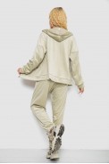 Спортивний костюм жіночий велюровий  -уцінка, колір світло-оливковий, 238R107-2-U - фото № 3