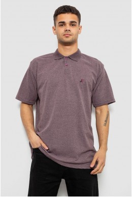Поло чоловіче однотонне, колір сливовий, 244R1027