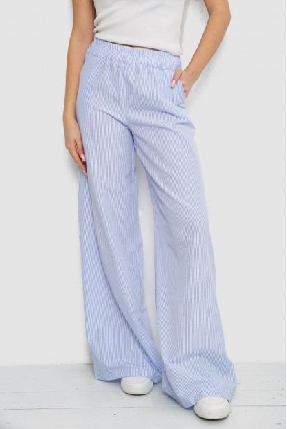 Штани жіночі вільного крою  -уцінка, колір біло-блакитний, 119R350-9-U