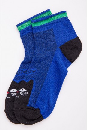 Жіночі шкарпетки, кольору електрик з котом, 131R137084