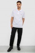 Поло мужское однотонное, цвет белый, 244R1027 - фото № 1