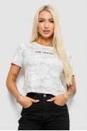 Футболка женская в рубчик, цвет молочный, 221R1802 - фото № 0