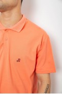 Поло мужское однотонное, цвет оранжевый, 244R1027 оптом - фото № 4