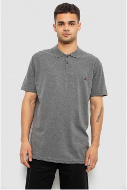 Поло чоловіче однотонне, колір сірий, 244R1027