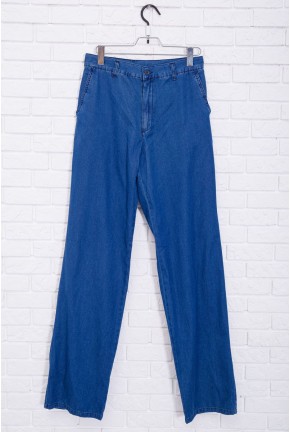 Прямые мужские джинсы синего цвета 190R924