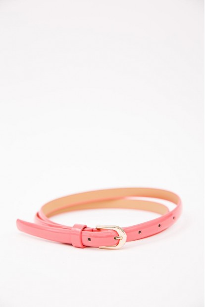 Ремінь жіночий лаковий  -уцінка, колір розово-золотистый, 196RL1510W79-U