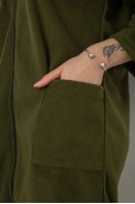 Халат жіночий на блискавці, колір хакі, 238R322 - фото № 4