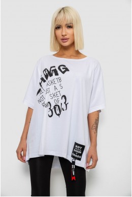 Футболка женская с принтом, цвет белый, 244R5002