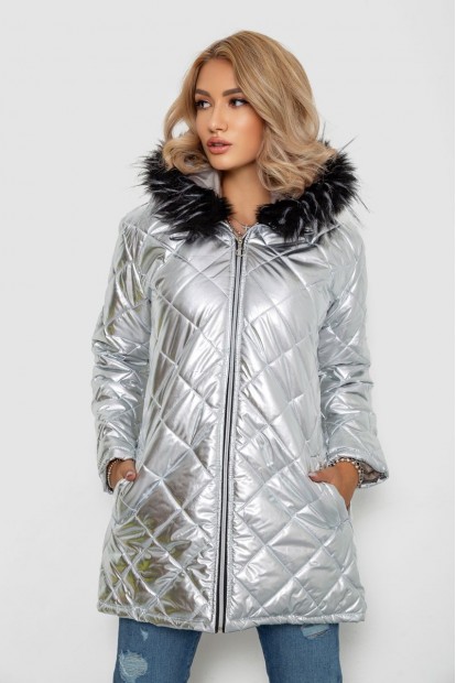 Куртка жіноча демісезонна  -уцінка, колір сріблястий, 247R6797-U-1