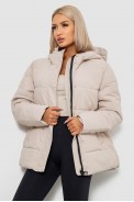 Куртка жіноча демісезонна  -уцінка, колір світло-бежевий, 207R004-U-8 - фото № 2