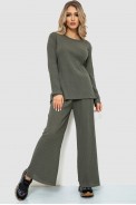 Костюм жіночий в рубчик повсякденний  -уцінка, колір хакі, 238R57415-U-10 - фото № 0