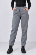 Брюки женские прямого кроя кашемир, цвет джинс, 257R121 - фото № 1