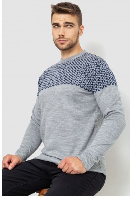 Свитер мужской  -уценка, цвет серо-синий, 161R898-U-1