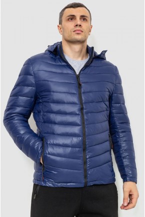 Куртка мужская демисезонная с капюшоном, цвет синий, 214R05