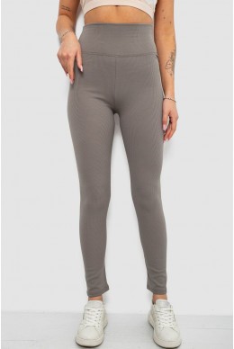 Лосини жіночі однотонні в рубчик, колір темно-оливковий, 214R0009