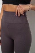Лосини жіночі однотонні в рубчик, колір грифельний, 214R0009 - фото № 4
