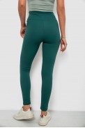 Лосини жіночі однотонні в рубчик, колір зелений, 214R0009 - фото № 3