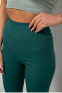Лосини жіночі однотонні в рубчик, колір зелений, 214R0009 - фото № 4
