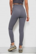 Лосини жіночі однотонні в рубчик, колір світло-сірий, 214R0009 - фото № 3