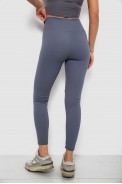 Лосини жіночі однотонні в рубчик, колір сірий, 214R0009 - фото № 3